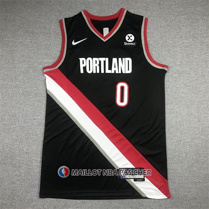 Maillot Portland Trail Blazers Damian Lillard NO 0 Icon 2021-22 Noir
